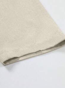 Manfinity Nam Chất rắn Áo sơ mi & Eo dây rút Quần Without Tee - xanh quân đội - Xem 7