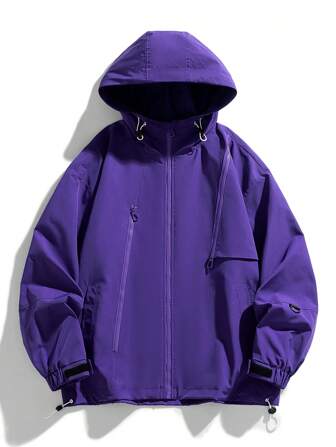 男士抽繩下擺連帽夾克