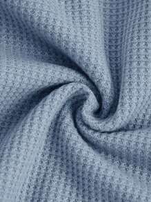 SHEIN 青少年女孩側抽繩褶邊背心上衣 - 霧霾藍 - 查看 3