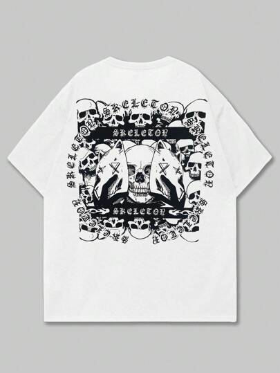 Street Life Guys Skull & Letter Graphic Tee