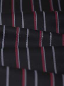 Men Striped Print Slant Pocket Suit Trousers - Multicolor - View 3