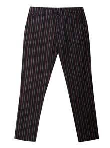 Men Striped Print Slant Pocket Suit Trousers - Multicolor - View 5