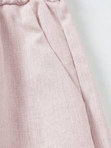 Manfinity 男士素色襯衫&腰部抽繩長褲不帶T恤 - 淺粉色 - 查看 6