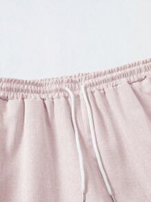 Manfinity 男士素色襯衫&腰部抽繩長褲不帶T恤 - 淺粉色 - 查看 8