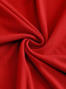 SHEIN MOD Plus Tie Front Ruched Bust Tie Shoulder Cami Dress,Birthday Dresses For Women,Corset Dress For Women - Red - View 4