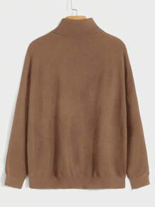 Manfinity VCAY Men Solid Turtleneck Jumper - Camel - View 8