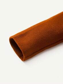 Cozy Pixies Baby Boys' Solid Color Thick Woolen Coat With Turn-down Collar - Rust Brown - View 4