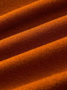 Cozy Pixies Baby Boys' Solid Color Thick Woolen Coat With Turn-down Collar - Rust Brown - View 8