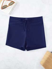 前抽繩泳衣下裝 - 藏蓝色 - 查看 5