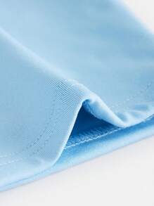 SHEIN Teen Girl Solid Tank Top - Baby Blue - View 3