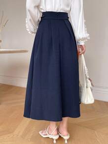 DAZY 褶裥细节 折叠褶裥细节裙