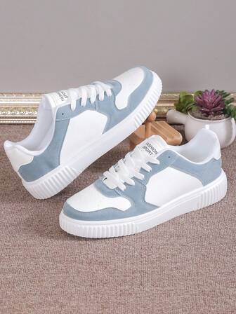 中性休閒運動戶外運動鞋帶字母圖案&前系帶