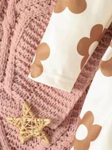 女嬰印花洋裝＆ 頭巾