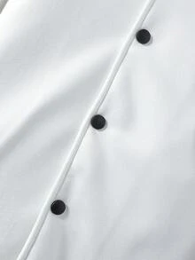 SHEIN Cậu bé Tween Thêu Gấu Sọc trang trí Áo khoác Đại học Không có áo Hoodie - trắng - Xem 5