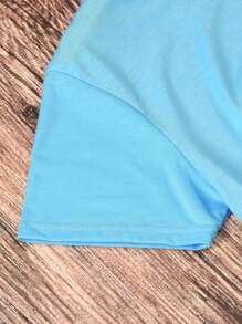 INAWLY Camiseta con estampado de dibujo - Azul - Ver 6