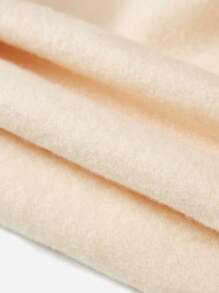 Teen Girl Sun & Letter Graphic Kangaroo Pocket Sweatshirt - Beige - View 3