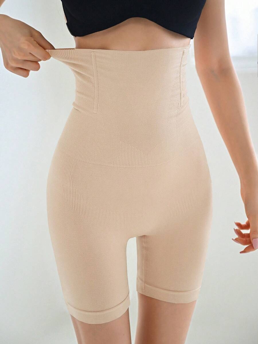 DAZY High Waisted Shapewear Shorts,Back To School Clothes - Beige - View 1