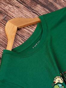 INAWLY Áo thun in hình Graphic Tees Áo thun nữ - màu xanh lá - Xem 6