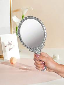Vintage Makeup Mirror - Silver - View 4