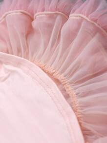 Young Girls' Cute Princess Style Tulle Wide Waist Ballet Tutu Skirt - Pink - View 8