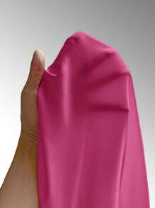 SHEIN Clasi 不對稱領燈籠袖緞面襯衫