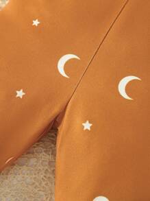 SHEIN 女嬰3入組月亮星星圖案長褲 - 彩色 - 查看 5