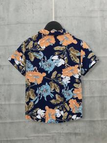 SHEIN 男孩印花襯衫不帶T恤 - 彩色 - 查看 2