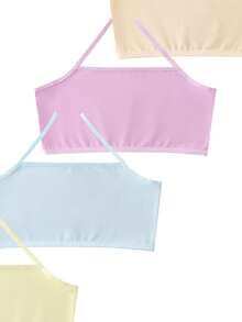 女小童5入組卡通圖案比基尼泳裝上衣