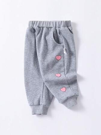 女小童愛心圖案衛褲