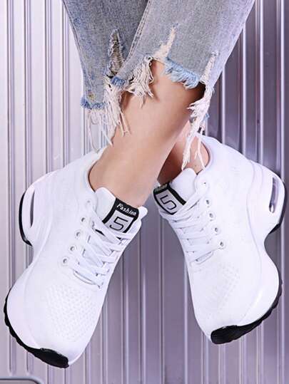 Fall/Winter Women's Fashionable Breathable Height Increasing Wedge Heel And Thick Sole Athletic Shoes,Sneakers For Women