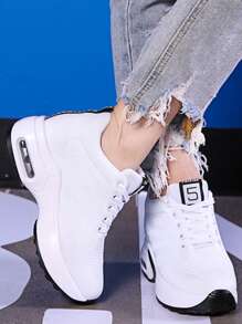 Fall/Winter Women's Fashionable Breathable Height Increasing Wedge Heel And Thick Sole Athletic Shoes,Sneakers For Women