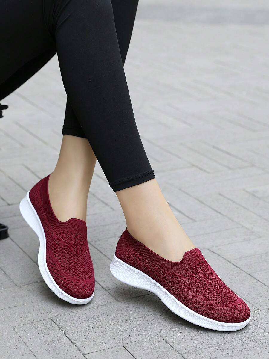 Chaussures Pour Femme Confortable Coupe-Bas Décontracté Athlétique - Rouge - Voir 1