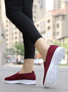 Chaussures Pour Femme Confortable Coupe-Bas Décontracté Athlétique - Rouge - Voir 3