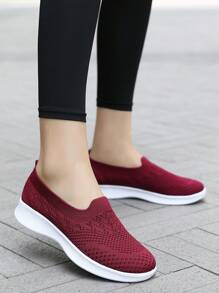 Chaussures Pour Femme Confortable Coupe-Bas Décontracté Athlétique - Rouge - Voir 5