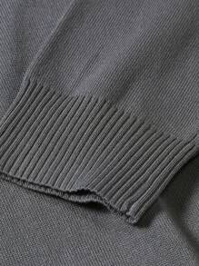 Manfinity Homme Men Solid Turtleneck Jumper - Grey - View 5