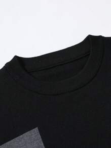 Manfinity Mode Men Colour Block Jumper - Black - View 4