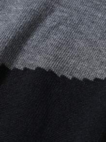 Manfinity Mode Men Colour Block Jumper - Black - View 6