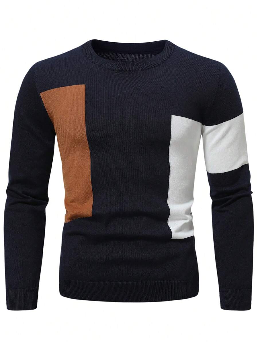 Manfinity Homme Nam Khối màu Áo len - Nhiều màu - Xem 1