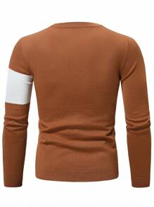 Manfinity Homme Men Color Block Sweater - Brown - View 2