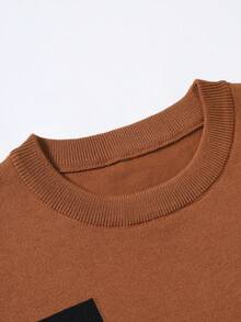 Manfinity Homme Men Color Block Sweater - Brown - View 4