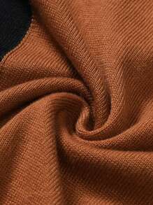 Manfinity Homme Men Color Block Sweater - Brown - View 6