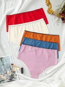 大碼5件素色簡約風內褲