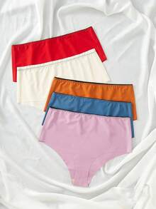 大碼5件素色簡約風內褲