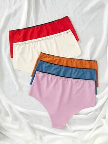 大碼5件素色簡約風內褲