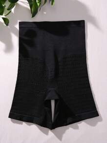 鏤空高腰平角褲 - 黑色 - 查看 2