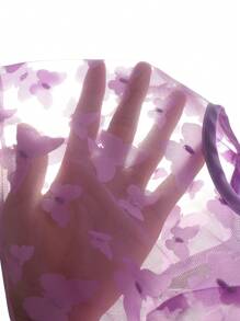 Baby Girl Butterfly Print Cami Dress & Mesh Top - Multicolor - View 6