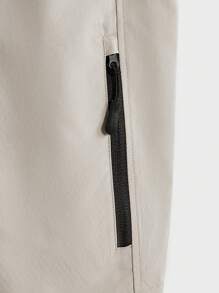 GENTILAND Nam Dây kéo Áo khoác vest - Màu Khaki - Xem 3