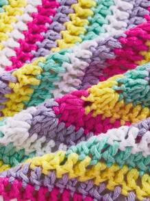 SHEIN Qutie Plus Colourblock Tie Backless Halter Knit Top - Multicolor - View 3