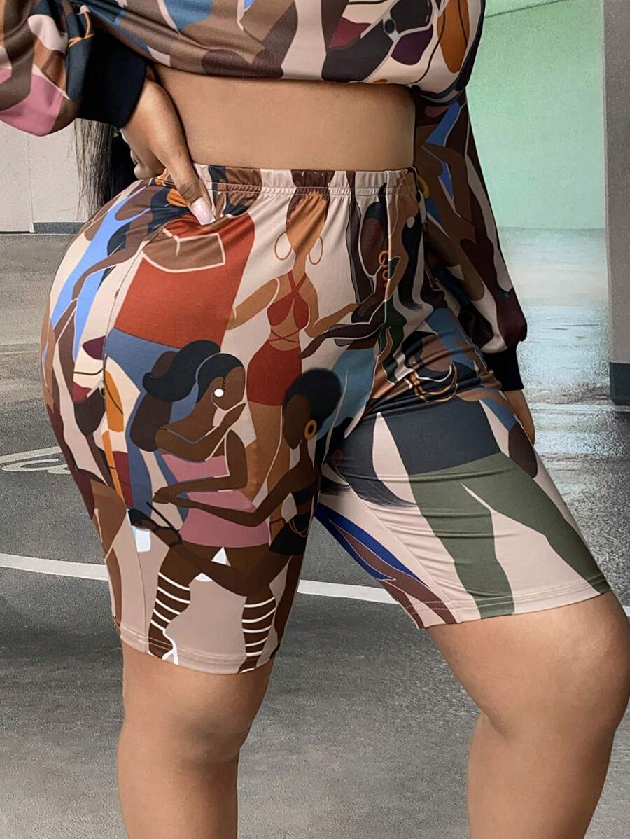 Sierra Siler Hơn Đồ họa Hình Quần short đi xe - Nhiều màu - Xem 1