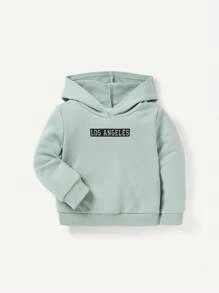 Cozy Pixies Áo nỉ in chữ cho bé trai - Màu xanh Bạc hà - Xem 3